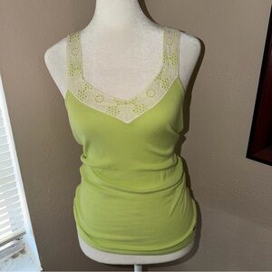 Vintage Y2K Hollister 2000s Lace Trim Tank Top